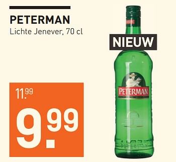 Aanbiedingen Peterman lichte jenever - Peterman - Geldig van 20/11/2017 tot 04/12/2017 bij Gall & Gall