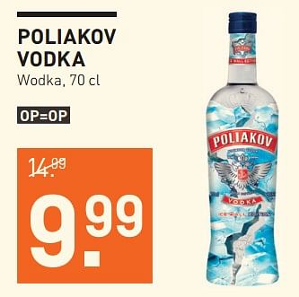 Aanbiedingen Poliakov vodka wodka - poliakov - Geldig van 20/11/2017 tot 04/12/2017 bij Gall & Gall