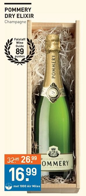 Aanbiedingen Pommery dry elixir champagne - Pommery - Geldig van 20/11/2017 tot 04/12/2017 bij Gall & Gall