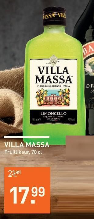 Aanbiedingen Villa massa fruitlikeur - Villa Massa - Geldig van 20/11/2017 tot 04/12/2017 bij Gall & Gall