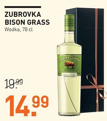 Aanbiedingen Zubrovka bison grass wodka - Zubrovka - Geldig van 20/11/2017 tot 04/12/2017 bij Gall & Gall