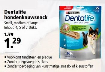 Aanbiedingen Dentalife hondenkauwsnack - Dentalife - Geldig van 22/11/2017 tot 03/12/2017 bij Welkoop