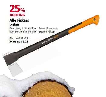 Aanbiedingen Alle fiskars bijlen - Fiskars - Geldig van 22/11/2017 tot 03/12/2017 bij Welkoop
