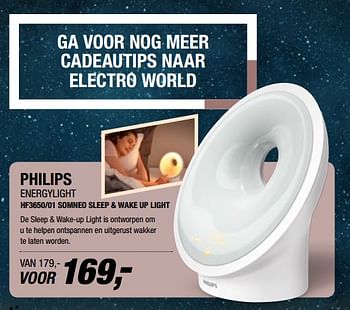 Aanbiedingen Philips energylight hf3650-01 somneo sleep + wake up light - Philips - Geldig van 21/11/2017 tot 19/12/2017 bij Electro World