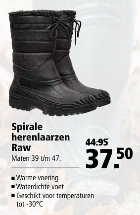 Aanbiedingen Spirale herenlaarzen raw - Spirale - Geldig van 22/11/2017 tot 03/12/2017 bij Welkoop