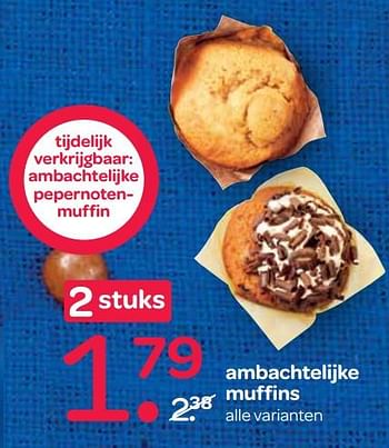 Aanbiedingen Ambachtelijke muffins - Huismerk - Spar  - Geldig van 23/11/2017 tot 29/11/2017 bij Spar