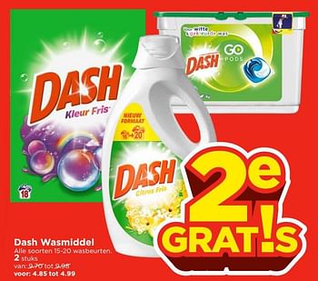 Aanbiedingen Dash wasmiddel - Dash - Geldig van 26/11/2017 tot 02/12/2017 bij Vomar