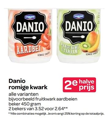 Aanbiedingen Fruitkwark aardbeien - Danone - Geldig van 23/11/2017 tot 29/11/2017 bij Spar