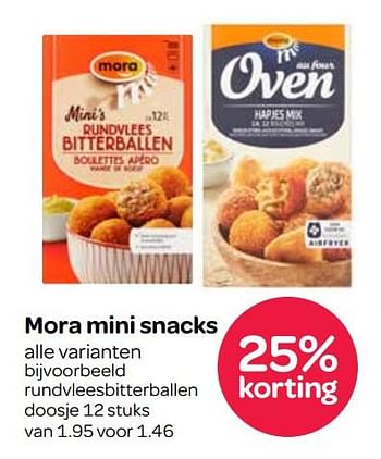 Aanbiedingen Rundvleesbitterballen - Mora - Geldig van 23/11/2017 tot 29/11/2017 bij Spar