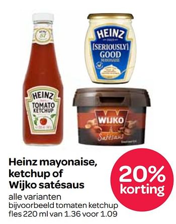 Aanbiedingen Tomaten ketchup - Heinz - Geldig van 23/11/2017 tot 29/11/2017 bij Spar