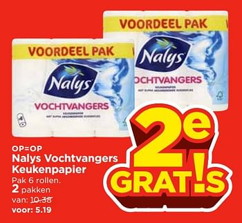 Aanbiedingen Nalys vochtvangers keukenpapier - Nalys - Geldig van 26/11/2017 tot 02/12/2017 bij Vomar