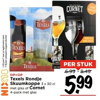 Aanbiedingen Texels rondje skuumkoppe of cornet - Texels - Geldig van 26/11/2017 tot 02/12/2017 bij Vomar