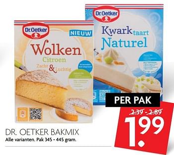 Aanbiedingen Dr. oetker bakmix - Dr. Oetker - Geldig van 26/11/2017 tot 02/12/2017 bij Deka Markt