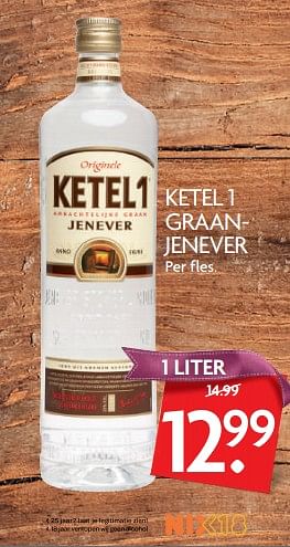 Aanbiedingen Ketel 1 graan- jenever - Ketel 1 - Geldig van 26/11/2017 tot 02/12/2017 bij Deka Markt