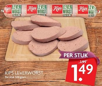 Aanbiedingen Kips leverworst - Kips - Geldig van 26/11/2017 tot 02/12/2017 bij Deka Markt