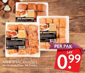 Aanbiedingen Mini snackhapjes saucijs, worst of kaas - Huismerk - Deka Markt - Geldig van 26/11/2017 tot 02/12/2017 bij Deka Markt