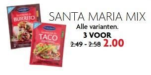 Aanbiedingen Santa maria mix - Santa Maria - Geldig van 26/11/2017 tot 02/12/2017 bij Deka Markt