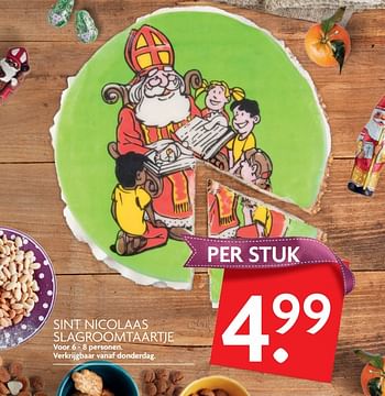 Aanbiedingen Sint nicolaas slagroomtaartje - Huismerk - Deka Markt - Geldig van 26/11/2017 tot 02/12/2017 bij Deka Markt