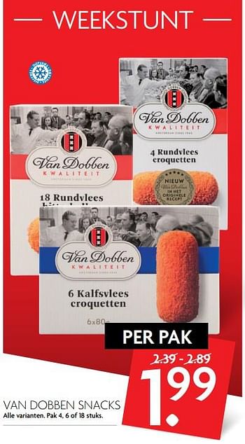 Aanbiedingen Van dobben snacks - Van Dobben - Geldig van 26/11/2017 tot 02/12/2017 bij Deka Markt