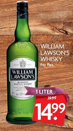 Aanbiedingen William lawson`s whisky - William Lawson's - Geldig van 26/11/2017 tot 02/12/2017 bij Deka Markt