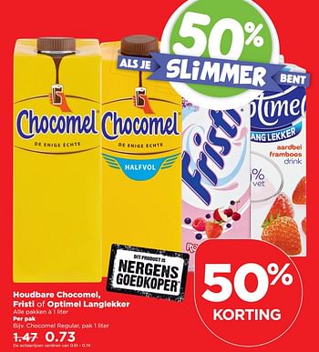 Aanbiedingen Chocomel regular - Chocomel - Geldig van 26/11/2017 tot 02/12/2017 bij Plus