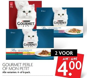 Aanbiedingen Gourmet perle of mon petit - Purina - Geldig van 26/11/2017 tot 02/12/2017 bij Deka Markt