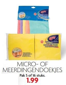 Aanbiedingen Micro- of meerdingendoekjes - Huismerk - Deka Markt - Geldig van 26/11/2017 tot 02/12/2017 bij Deka Markt