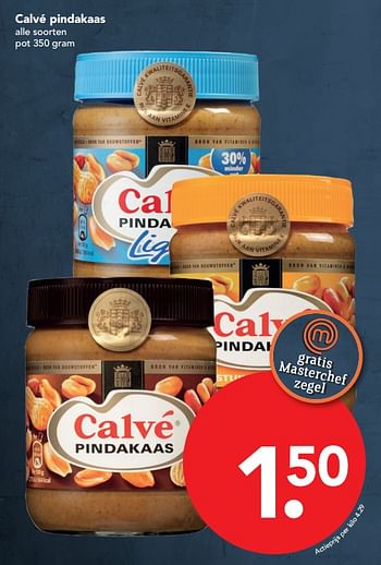 Aanbiedingen Calvé pindakaas - Calve - Geldig van 26/11/2017 tot 02/12/2017 bij Deen Supermarkten