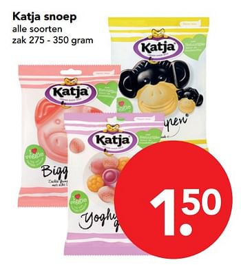 Aanbiedingen Katja snoep alle soorten - Katja - Geldig van 26/11/2017 tot 02/12/2017 bij Deen Supermarkten