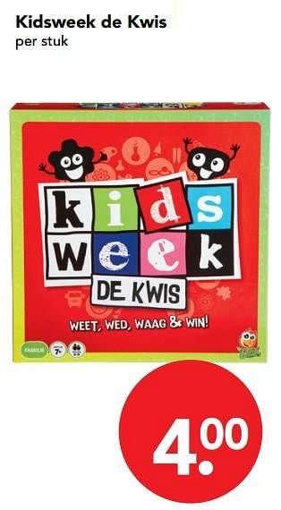 Aanbiedingen Kidsweek de kwis - Tulip Games - Geldig van 26/11/2017 tot 02/12/2017 bij Deen Supermarkten