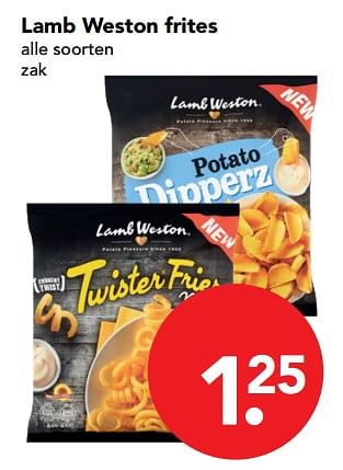 Aanbiedingen Lamb weston frites alle soorten - Lambweston - Geldig van 26/11/2017 tot 02/12/2017 bij Deen Supermarkten