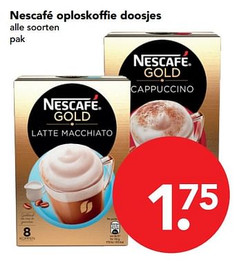 Aanbiedingen Nescafé oploskoffie doosjes - Nescafe - Geldig van 26/11/2017 tot 02/12/2017 bij Deen Supermarkten