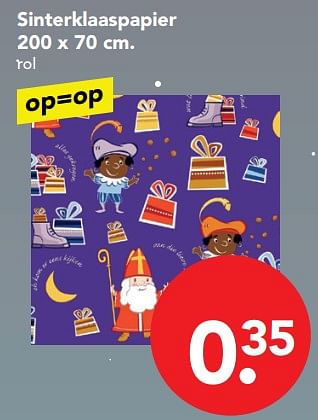 Aanbiedingen Sinterklaaspapier - Huismerk deen supermarkt - Geldig van 26/11/2017 tot 02/12/2017 bij Deen Supermarkten