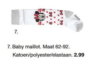 Aanbiedingen Baby maillot - Huismerk - Zeeman  - Geldig van 25/11/2017 tot 02/12/2017 bij Zeeman