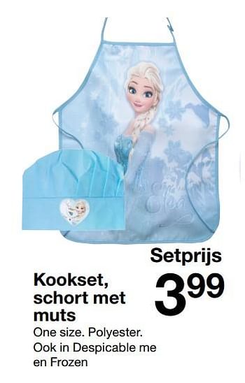 Aanbiedingen Kookset, schort met muts - Huismerk - Zeeman  - Geldig van 25/11/2017 tot 02/12/2017 bij Zeeman