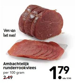 Aanbiedingen Ambachtelijk runderrookvlees - Huismerk - Em-té - Geldig van 26/11/2017 tot 02/12/2017 bij Em-té