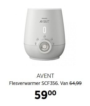 Aanbiedingen Avent flesverwarmer scf356 - Avent - Geldig van 23/11/2017 tot 18/12/2017 bij Babypark