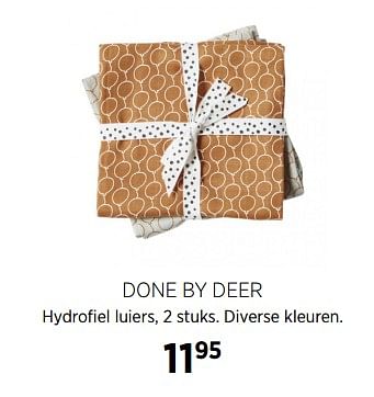 Aanbiedingen Done by deer hydrofiel luiers - Done by Deer - Geldig van 23/11/2017 tot 18/12/2017 bij Babypark