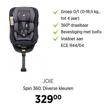 Aanbiedingen Joie spin 360 - Joie - Geldig van 23/11/2017 tot 18/12/2017 bij Babypark