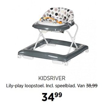 Aanbiedingen Kidsriver lily-play loopstoel - Kidsriver - Geldig van 23/11/2017 tot 18/12/2017 bij Babypark
