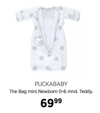 Aanbiedingen Puckababy the bag mini newborn 0-6 mnd - Puckababy - Geldig van 23/11/2017 tot 18/12/2017 bij Babypark