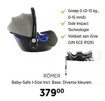 Aanbiedingen Römer baby-safe i-size incl. base - Romer - Geldig van 23/11/2017 tot 18/12/2017 bij Babypark