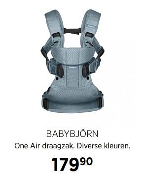 Aanbiedingen Babybjörn one air draagzak - BabyBjorn - Geldig van 23/11/2017 tot 18/12/2017 bij Babypark