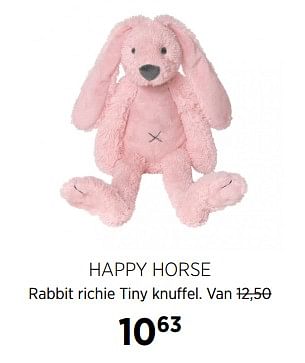Aanbiedingen Happy horse rabbit richie tiny knuffel - Happy Horse - Geldig van 23/11/2017 tot 18/12/2017 bij Babypark