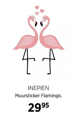 Aanbiedingen Inepien muursticker flamingo - Inepien  - Geldig van 23/11/2017 tot 18/12/2017 bij Babypark