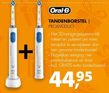 Aanbiedingen Oral-b tandenborstel pro690duo - Oral-B - Geldig van 26/11/2017 tot 03/12/2017 bij Expert