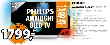 Aanbiedingen Philips ambilight oled tv 55pos9002 - Philips - Geldig van 26/11/2017 tot 03/12/2017 bij Expert