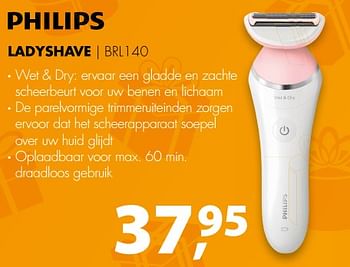 Aanbiedingen Philips ladyshave brl140 - Philips - Geldig van 26/11/2017 tot 03/12/2017 bij Expert