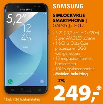 Aanbiedingen Samsung simlockvrije smartphone galaxy j5 2017 - Samsung - Geldig van 26/11/2017 tot 03/12/2017 bij Expert