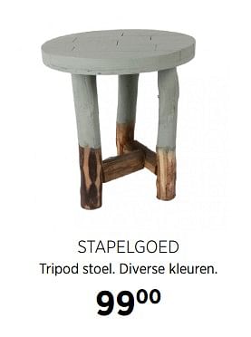 Aanbiedingen Stapelgoed tripod stoel - Stapelgoed - Geldig van 23/11/2017 tot 18/12/2017 bij Babypark